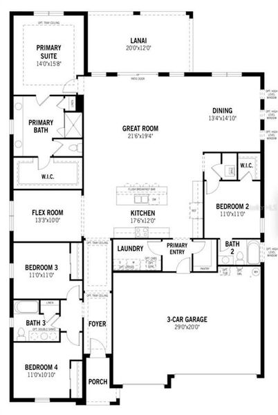 2D floor plan layout of this home in Windwater, Parrish, FL (Image 5). 2D floor plan layout of this home in Windwater, Parrish, FL (Image 5).
