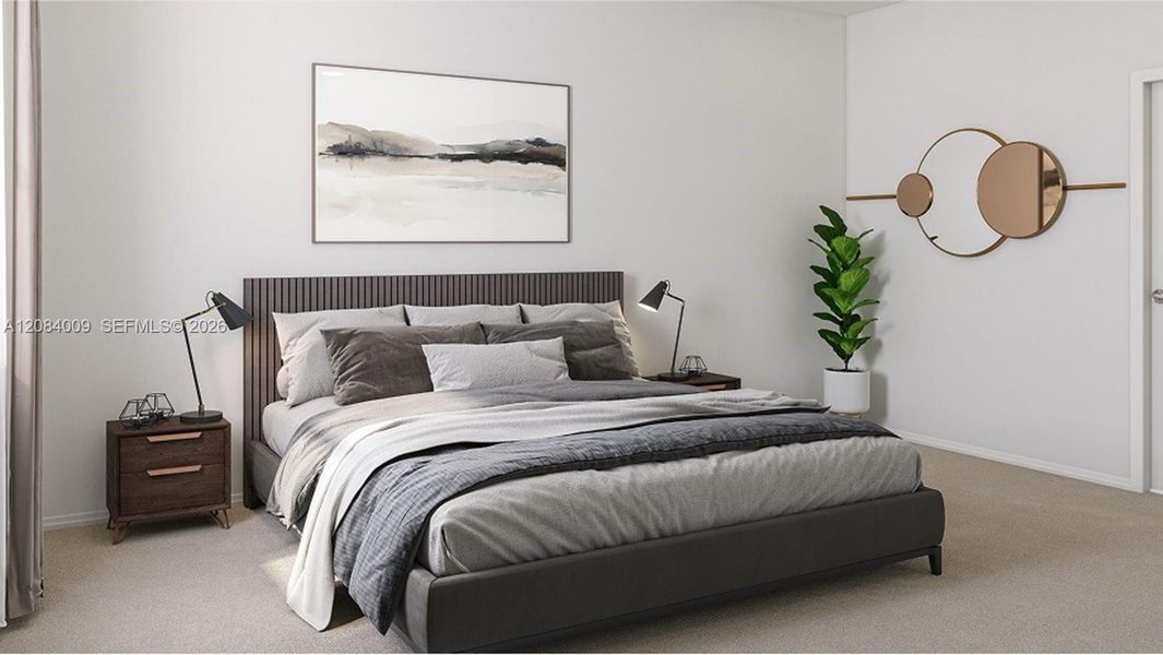 Furnished interior view inside a new home in Solstice, Miami (Image 10).