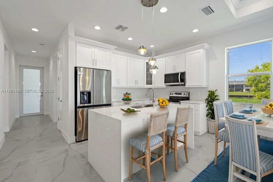 Furnished interior view inside a new home in , Cape Coral (Image 7). Furnished interior view inside a new home in , Cape Coral (Image 7).