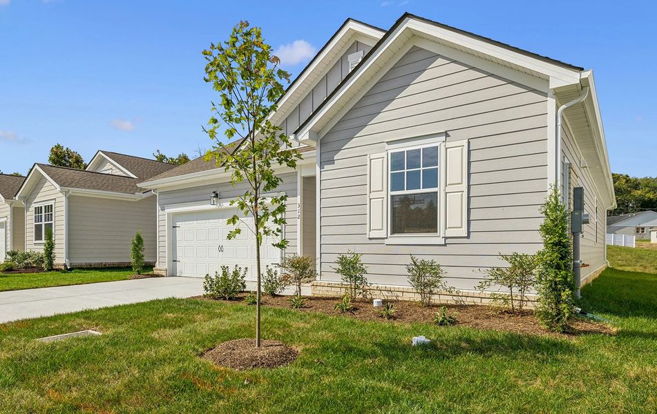Front exterior of a new home in Cedars at Cane Ridge | 55+ Community, Antioch, TN, highlighting curb appeal (Image 19).