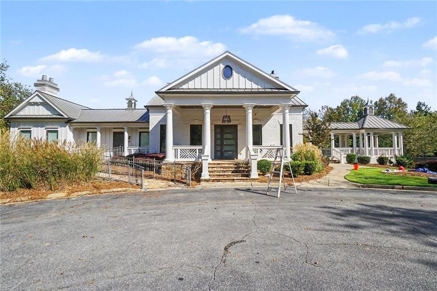 Front exterior of a new home in Hamptons at Riverwood South, Dallas, GA, highlighting curb appeal (Image 23).