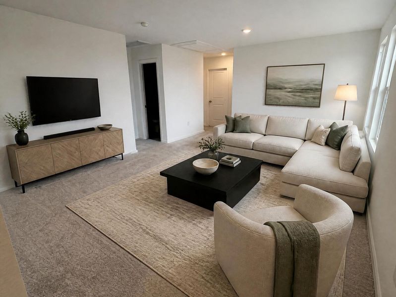 Furnished interior view inside a new home in Sapphire Grove, San Antonio (Image 14).