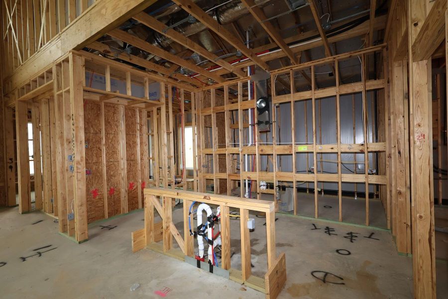 In-progress construction of a new home in Jubilee 50′, Hockley, TX (Image 28).