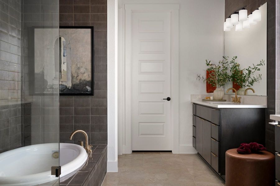 Furnished interior view inside a new home in Lariat, Liberty Hill (Image 29).