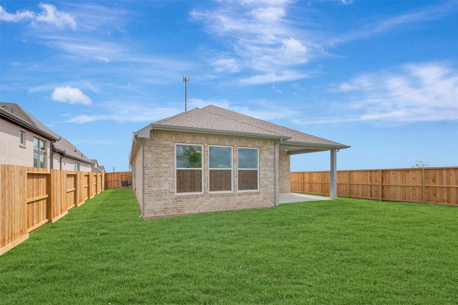 Exterior details and patio area of a home in Jordan Ranch - Terrace Collection, Fulshear (Image 4).