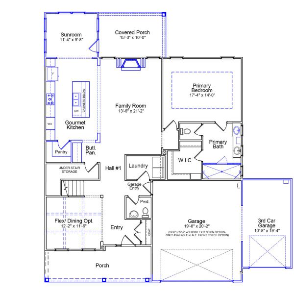 2D floor plan layout of this home in Ridgecrest at Midway, Anderson, SC (Image 2). 2D floor plan layout of this home in Ridgecrest at Midway, Anderson, SC (Image 2).