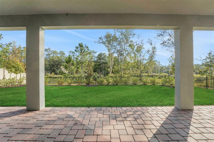 Exterior details and patio area of a home in Palms at Windermere, Windermere (Image 4).