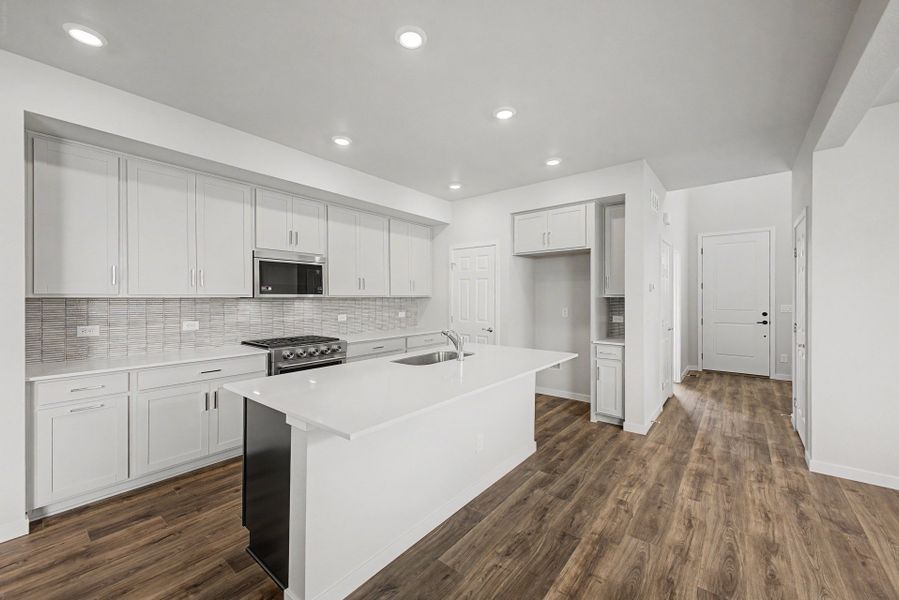 Furnished interior view inside a new home in Painted Prairie, Aurora (Image 8).