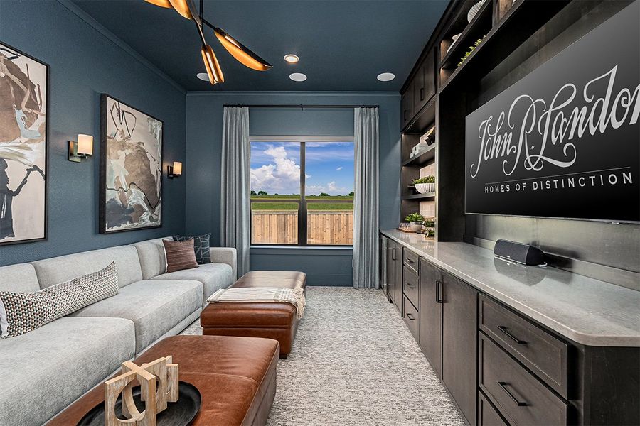 Representative furnished interior of a home built from the Hawthorne by Landon Homes in Lexington Frisco, Frisco (Image 14).