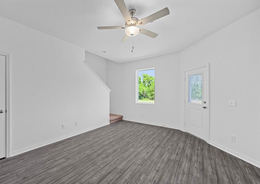 The family room is spacious with plenty of natural light The family room is spacious with plenty of natural light