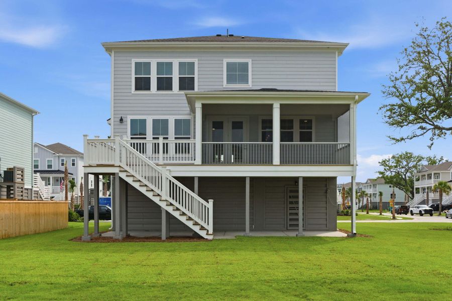 Exterior details and patio area of a home in Liberty Hill Farm, Mount Pleasant (Image 26).