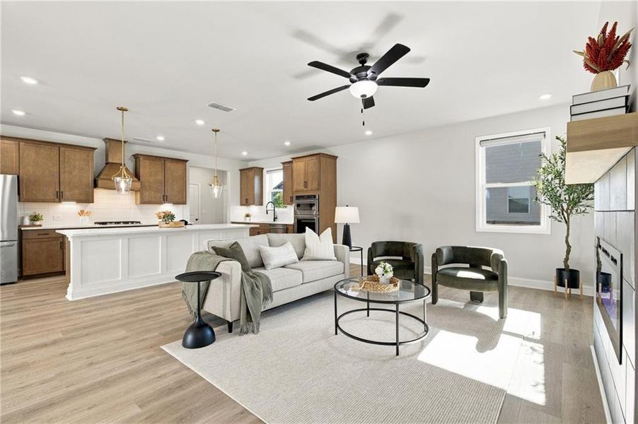 Furnished interior view inside a new home in The Paddocks at Doc Hughes, Buford (Image 17). Furnished interior view inside a new home in The Paddocks at Doc Hughes, Buford (Image 17).