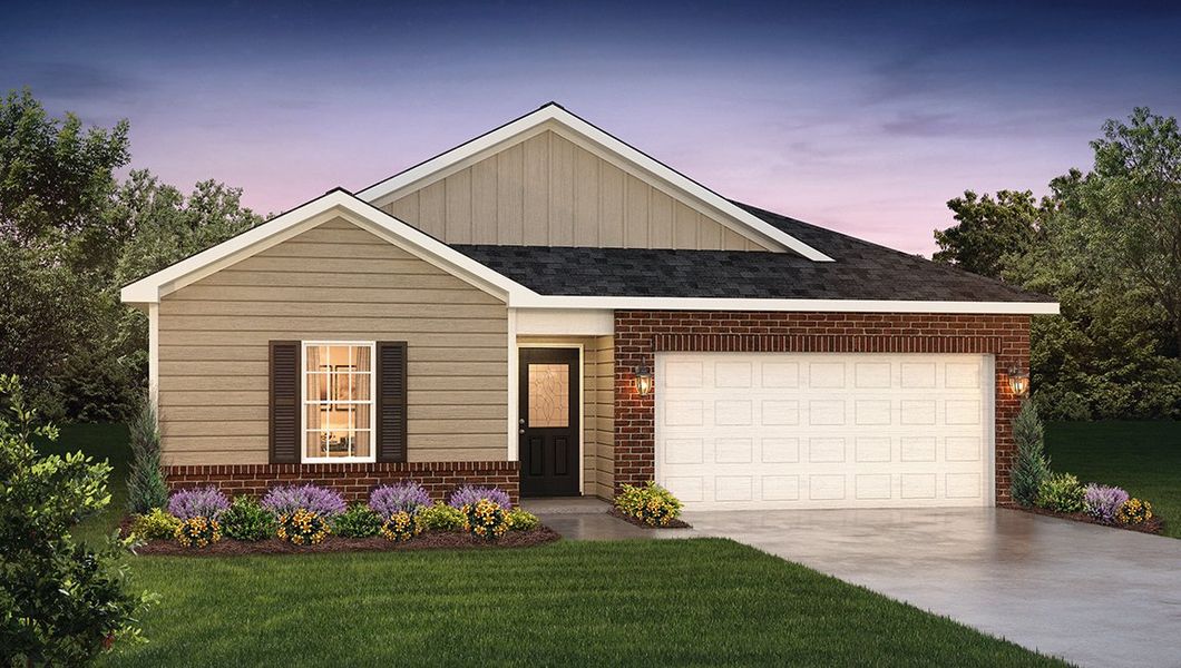 Representative exterior photo of a completed home built from the Freeport by D.R. Horton in Cascade Point, Seneca, SC (Image 26).