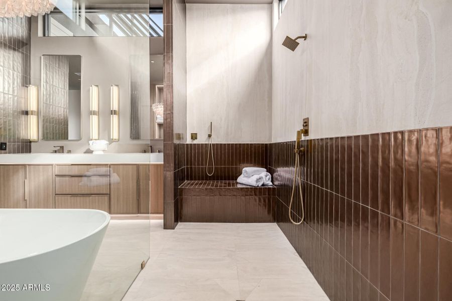 spa inspired bathroom suite