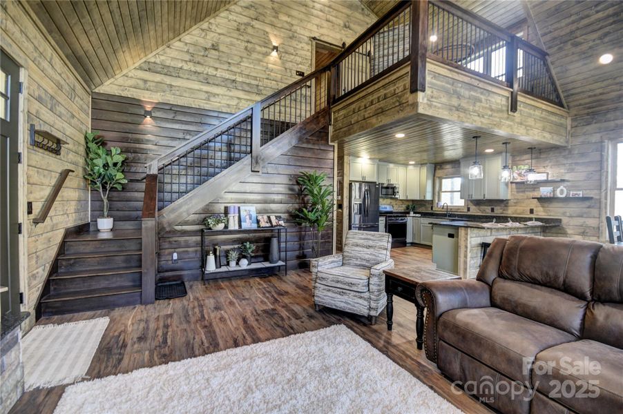 Stairs to the upper level