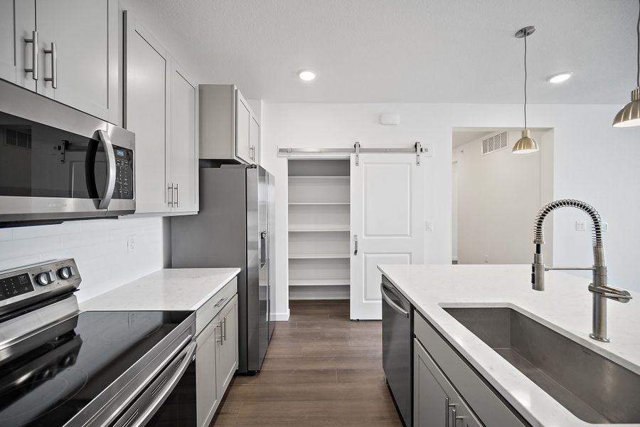 Furnished interior view inside a new home in The Residences at Victory Ridge, Colorado Springs (Image 5). Furnished interior view inside a new home in The Residences at Victory Ridge, Colorado Springs (Image 5).