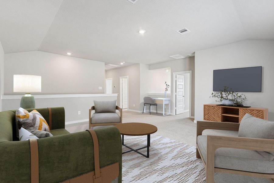 Photo is not of the actual home, but is an inspirational photo of builder’s model home and may depict options, furnishings, and/or decorator features that are not included