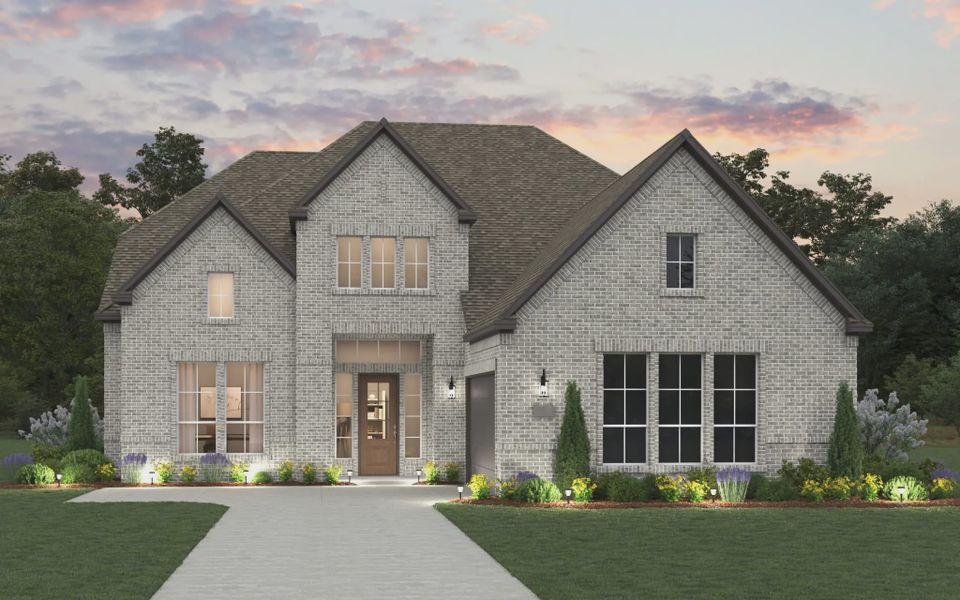 Representative exterior photo of a completed home built from the Winslow by Chesmar Homes in Lakes of Cane Island, Katy, TX (Image 1). Representative exterior photo of a completed home built from the Winslow by Chesmar Homes in Lakes of Cane Island, Katy, TX (Image 1).