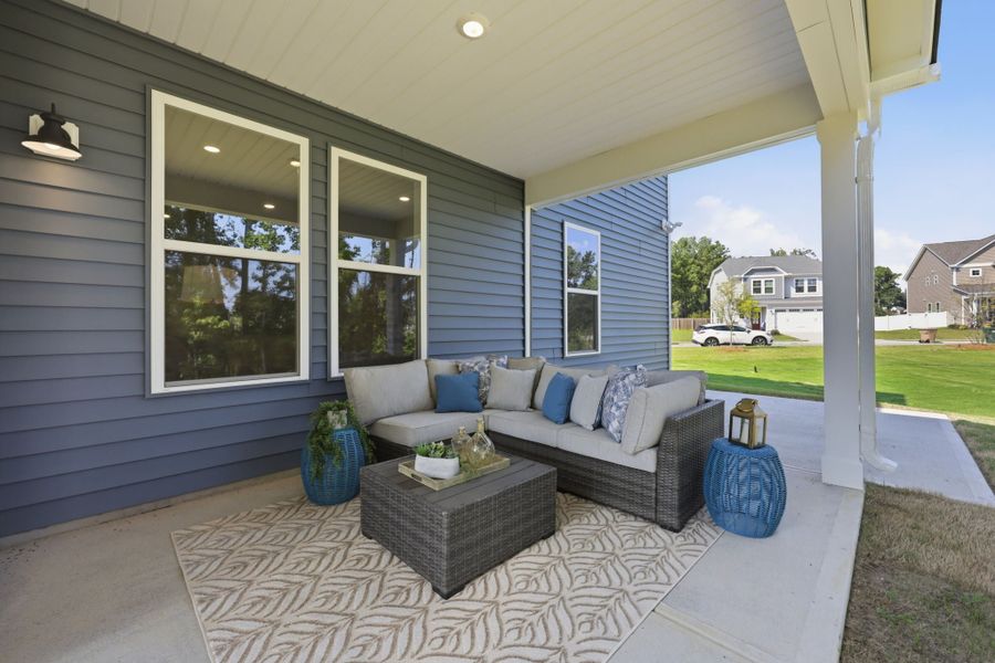 Representative exterior details of a home built from the The Concerto by Chesapeake Homes in Highgate, Clayton (Image 4).