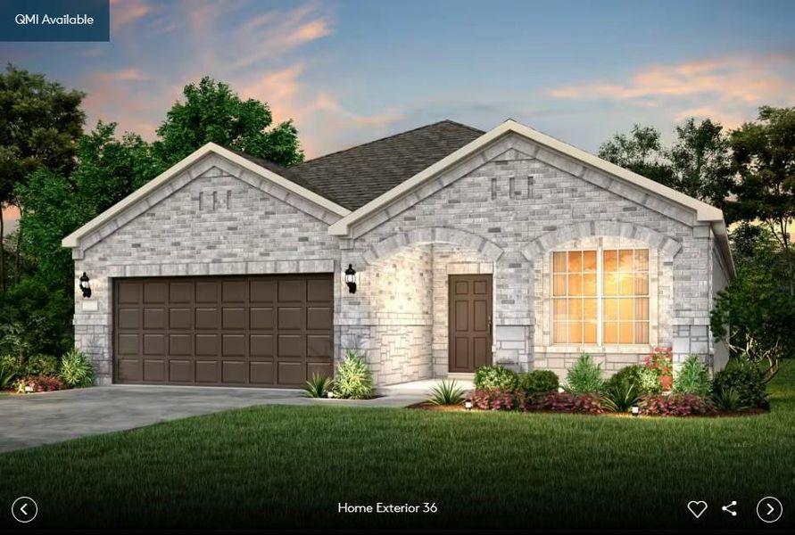 Pulte Homes, Burnet elevation 36, rendering
