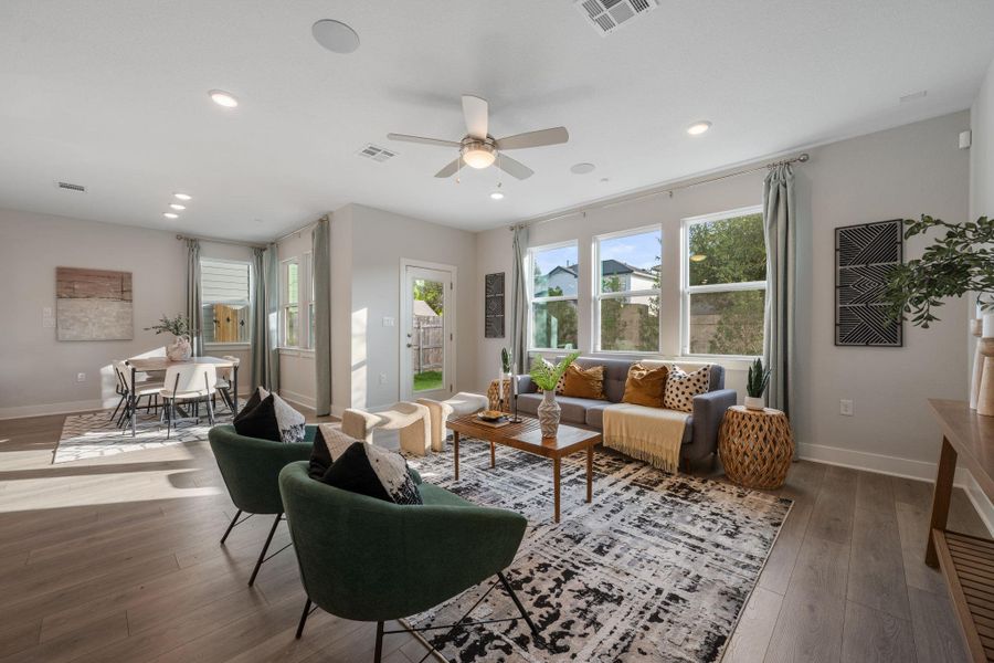 Furnished interior view inside a new home in Sarah's Creek, Pflugerville (Image 13).