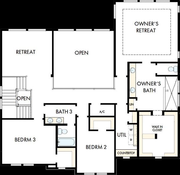 2D floor plan layout of this home in The Aurora Highlands The Vistas, Aurora, CO (Image 3). 2D floor plan layout of this home in The Aurora Highlands The Vistas, Aurora, CO (Image 3).