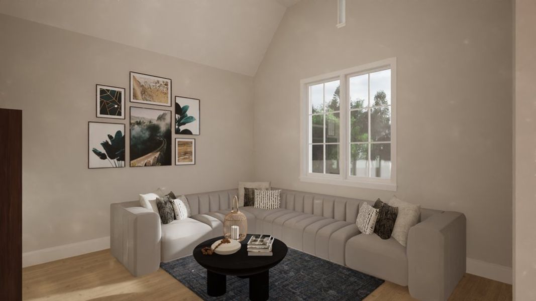 Representative furnished interior of a home built from the The Poppy by Ken Harvey Homes in Carriage Farms, Raleigh (Image 10).