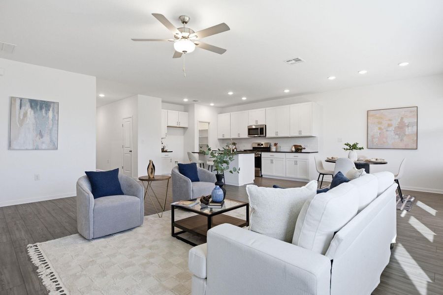 Furnished interior view inside a new home in Lisso, Pflugerville (Image 6). Furnished interior view inside a new home in Lisso, Pflugerville (Image 6).
