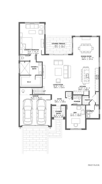 2D floor plan layout for the Inlet by CC Homes in Maple Ridge, Ave Maria, FL (Image 3).