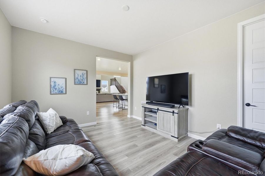 Walk in closet on the right side of the photo.