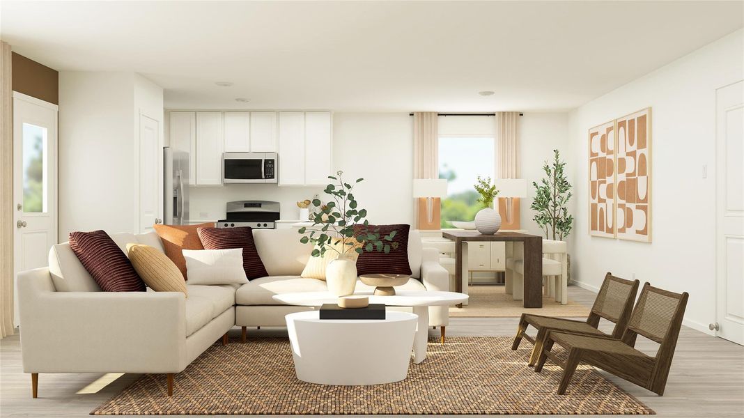 Furnished interior view inside a new home in Bertram Oaks, Bertram (Image 15). Furnished interior view inside a new home in Bertram Oaks, Bertram (Image 15).