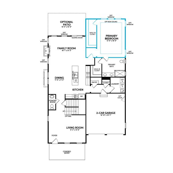 Floor 1: Main Level w/ Opt. Rear Extension