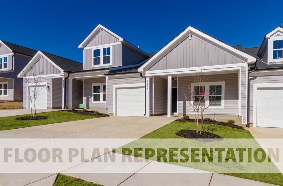 Representative exterior photo of a completed home built from the Macon 2-Bedroom by Ivey Homes in Caroleton Townhomes, Grovetown, GA (Image 14).