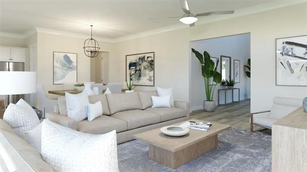 Furnished interior view inside a new home in North Square at Uptown, Celina (Image 7).