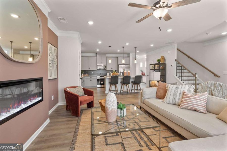 Furnished interior view inside a new home in Crescent Towns, Riverdale (Image 9).