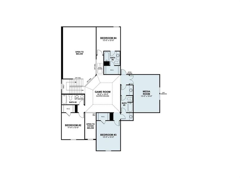 2D floor plan layout of this home in Barksdale, Leander, TX (Image 4).