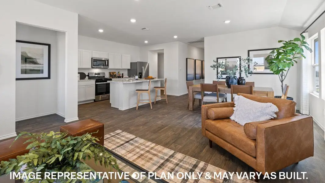 Furnished interior view inside a new home in Prairie Lakes, Buda (Image 7).