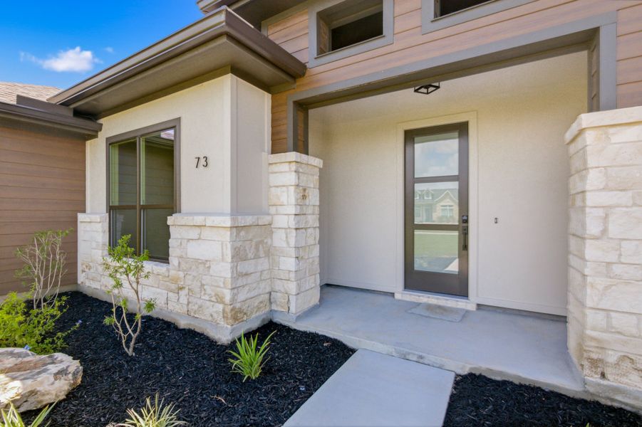 Exterior details and patio area of a home in Escalera Ranch 1833, Victoria (Image 30). Exterior details and patio area of a home in Escalera Ranch 1833, Victoria (Image 30).