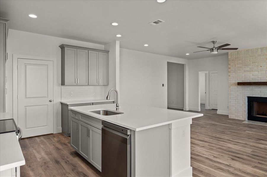 Furnished interior view inside a new home in Briar Branch Estates, Celeste (Image 7). Furnished interior view inside a new home in Briar Branch Estates, Celeste (Image 7).