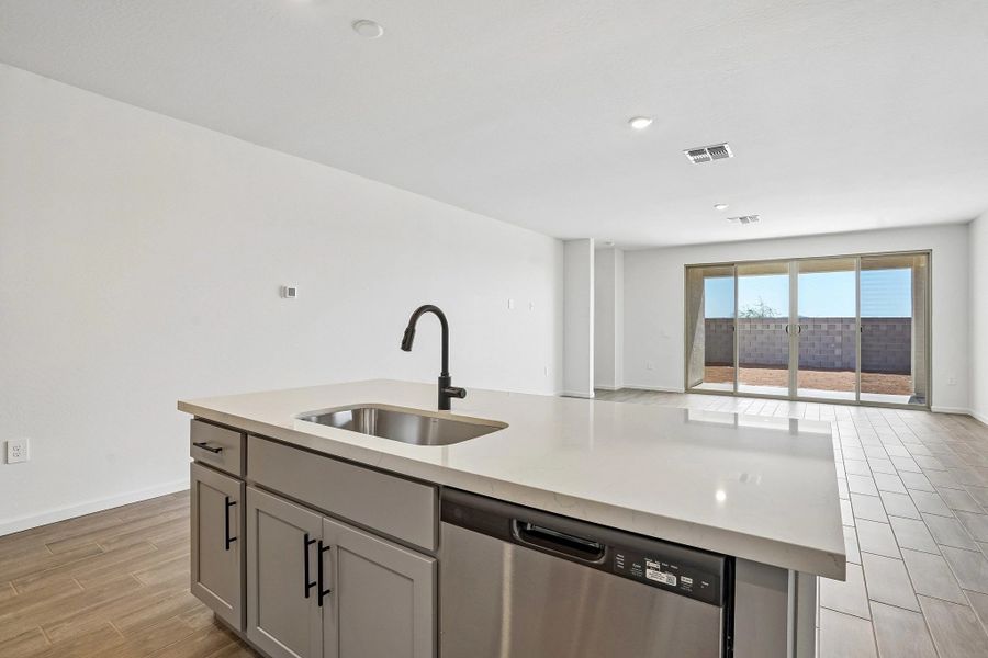 Kitchen and great room