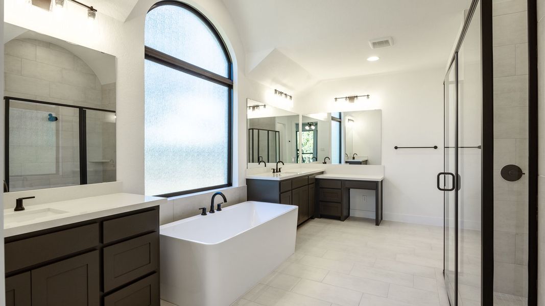 Furnished interior view inside a new home in Parkside On The River 60', Georgetown (Image 6).