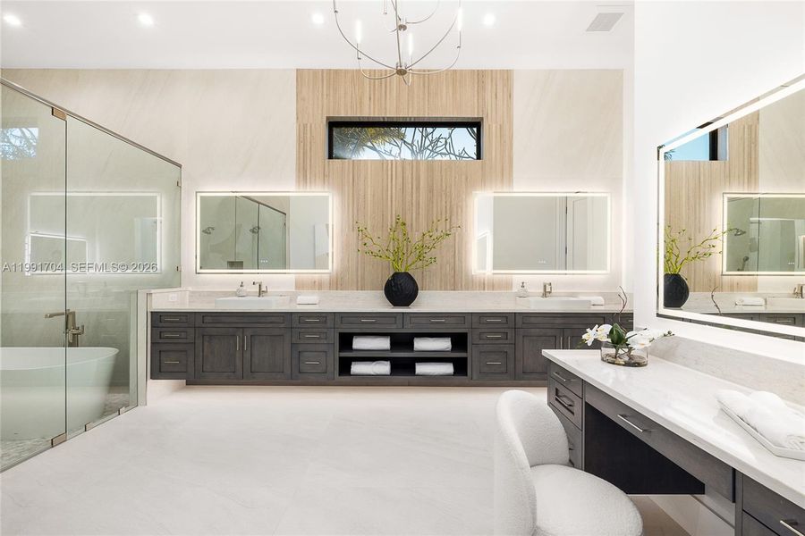 Furnished interior view inside a new home in , Palm Beach Gardens (Image 15).