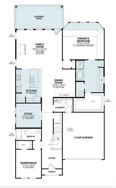 2D floor plan layout of this home in Aster Park, McKinney, TX (Image 4).