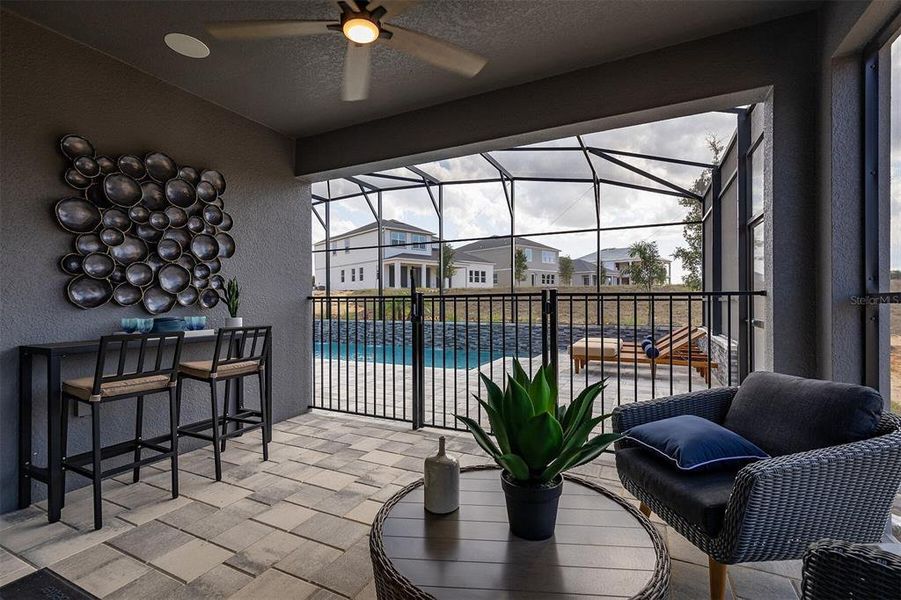 Exterior details and patio area of a home in Emerson Pointe, Apopka (Image 17). Exterior details and patio area of a home in Emerson Pointe, Apopka (Image 17).
