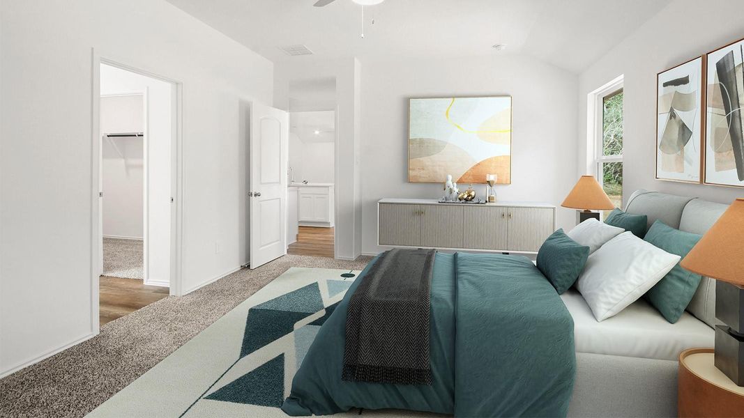 Furnished interior view inside a new home in River Ranch Meadows, Dayton (Image 4).