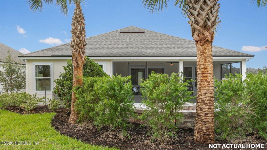 Exterior details and patio area of a home in American Village, Palm Coast (Image 23).