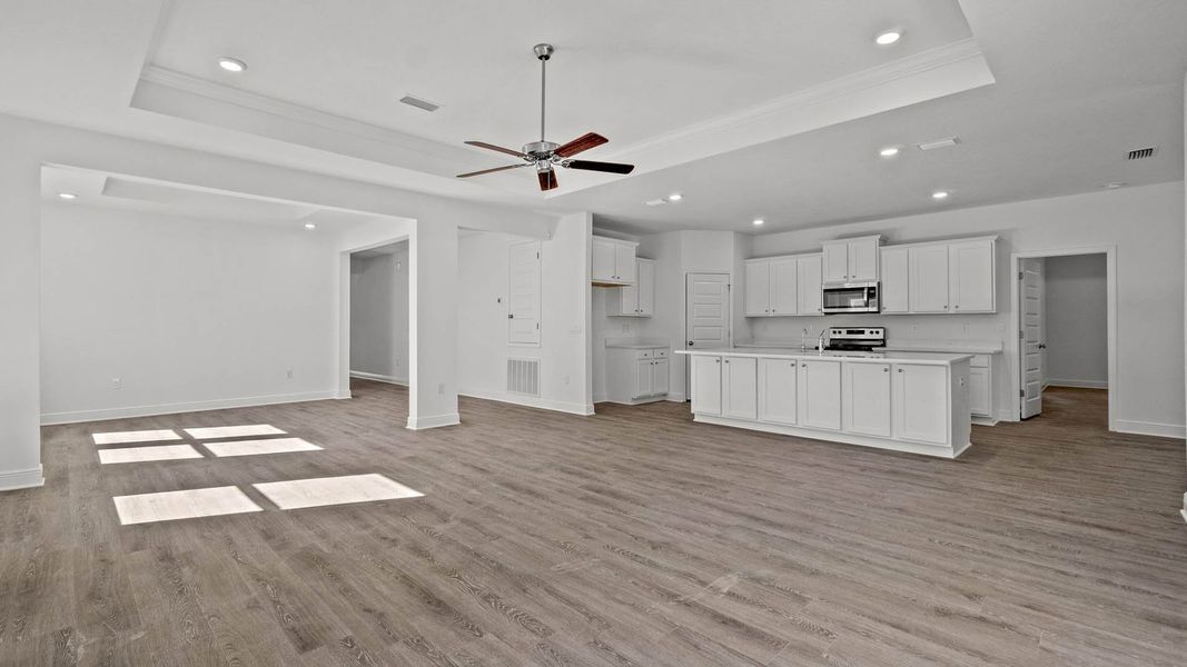 Representative unfurnished interior of a home built from the Camden by D.R. Horton in Owl's Head Farms, Freeport (Image 18).