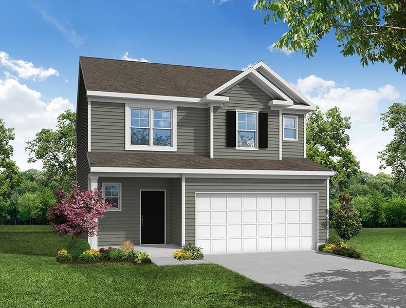 Representative exterior photo of a completed home built from the Ellerbe by Eastwood Homes in Ferry Grove, Lexington, SC (Image 9).