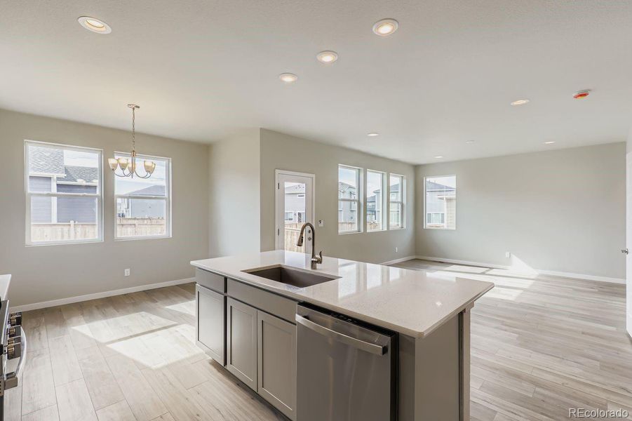 Furnished interior view inside a new home in , Commerce City (Image 10).