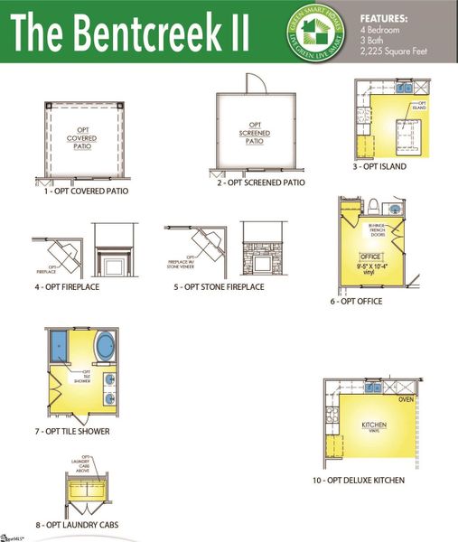 2D floor plan layout of this home in Hazelwood, Boiling Springs, SC (Image 3).